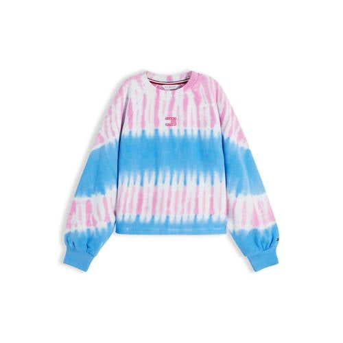 Tommy Hilfiger boxy tie-dye sweater - blauw