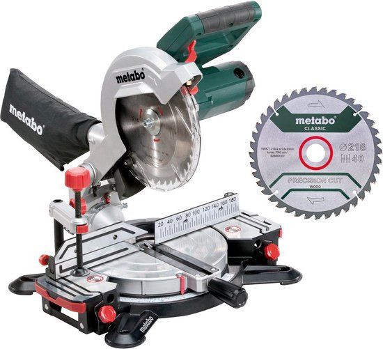 Metabo KS 216 M Lasercut Set - Verstekzaag - 1350W - Incl. 2 zaagbladen