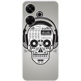 Xiaomi Redmi 13 4G Skull music bedrukt siliconen hoesje