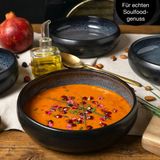 Moritz & Moritz SOLID 4-delige soepbordenset voor 4 personen Grijs