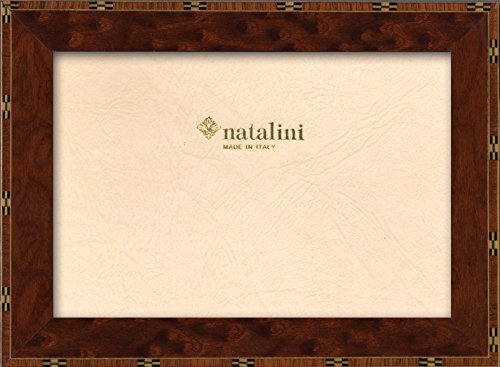 Natalini Marquetry fotolijst gemaakt in Italië, Tulipwood, Elm, 4"X 6"