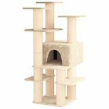 vidaXL Arbre à chat Crème 161 cm