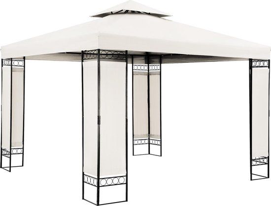 Casaria Paviljoen Lorca 3x3m - Crème - UV-bescherming 50+