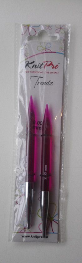 KnitPro Trendz Verwisselbare Rondbreinaalden 8.00 mm Kunststof Rood