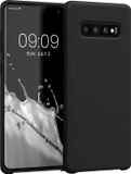 kwmobile telefoonhoesje geschikt voor Samsung Galaxy S10 Plus / S10+ - Hoesje met siliconen coating - Smartphone case in mat zwart