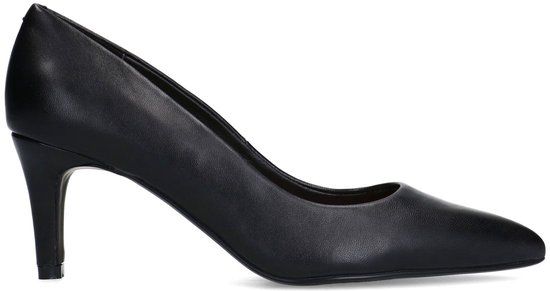 Manfield - Dames - Zwarte leren pumps - Maat 37