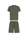 Karl Lagerfeld Pyjama kort kaki / zwart / wit