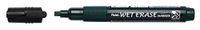 Pentel SMW26-AO Wet Erase Marker, krijtmarker, vochtig afwasbaar, wigpunt, 1 stuk, zwart
