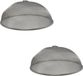 Hit Trading B.V. 2x Couvertures anti-mouches argent pour nourriture 35 cm