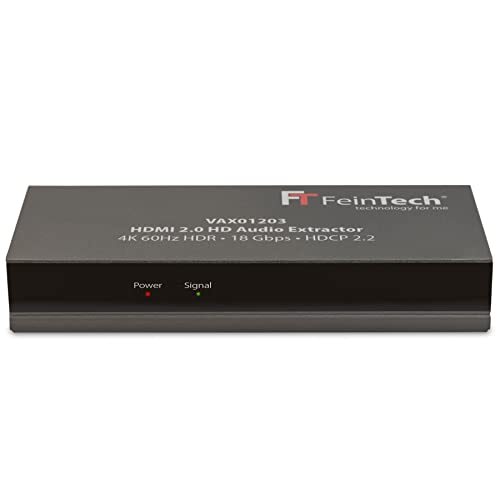 FeinTech VAX01203 HDMI 2.0 HD Audio Extractor Splitter voor DTS-HD Dolby Atmos TrueHD 4K HDR