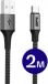 Buddi Flex | USB-A naar USB-C Kabel 12W Fast Charge 2M Zwart