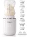 Vulpes Goods® BabyCare - Chauffe-biberon Pro - Chauffe-biberon portable pour bébé en déplacement - Chauffe-biberon intelligent - 4 niveaux de température - Sans fil - Adaptateurs 6 inclus - Rechargeable par USB - 13 200 mAh - Blanc