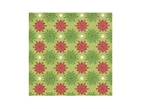 SERV.LUNCH MAGIC SNOWFLAKES GREEN 33x33cm -20u.-