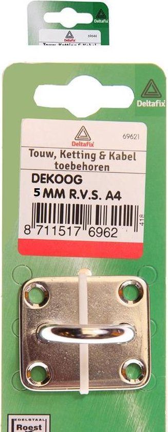 Deltafix Dekoog RVS A4 5 mm 1 st.
