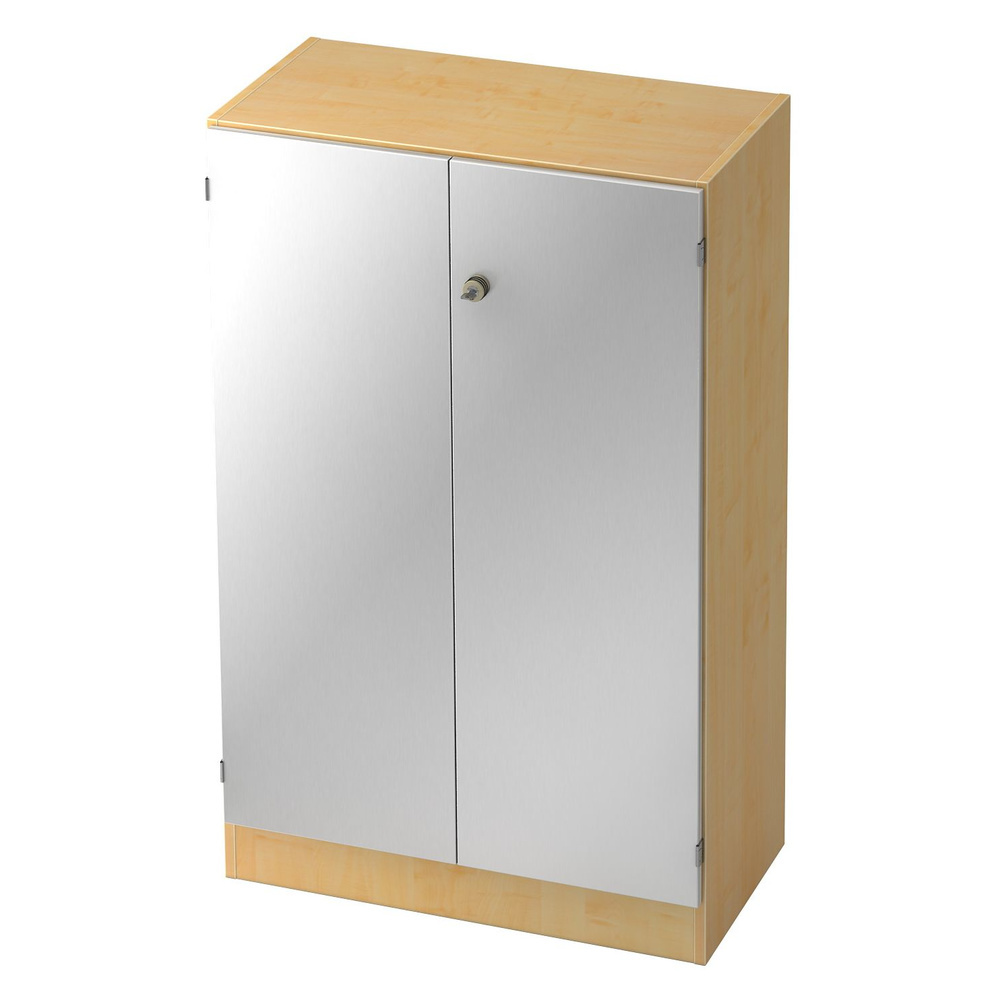 hjh OFFICE PRO Wandkast | Esdoorn/Zilver | 80 x 42 x 127 cm | Signa K 6550 SG