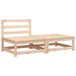 Banc de jardin en pin massif sans accoudoirs avec repose-pieds
