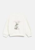 s.Oliver Sweatshirt met dierenprint - crème - maat 104/110
