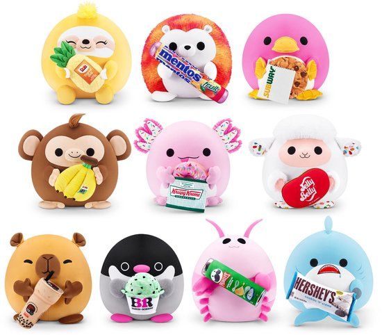 ZURU Snackles knuffel 21 cm - verzamelbare speelgoed knuffel