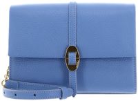 Coccinelle Leren Schoudertas Dorian Mini Bag Grained Leather Azul Blauw