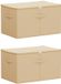 vidaXL Opbergbox 2 stuks non-woven stof 55 x 35 x 32 cm Crèmekleurig