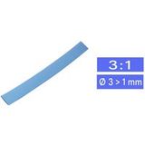 TRU COMPONENTS 1570281 Krimpkous zonder lijm Blauw 3 mm 1 mm Krimpverhouding:3:1 per meter