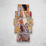 Homemania Afbeelding geïnspireerd door Auteurs, 5-delig, kunst en graffiti, voor woonkamer, slaapkamer, meerkleurig, 100 x 3 x 60 cm, HM205PKNV-244, polyester, hout