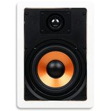 Micca M-6S 2-weg in-muur luidspreker, 18,5 cm (B) bij 10,7 inch (H) uitsparing, thuisbioscoop, hele huis audio, binnen of overdekt buiten, 6,5 inch woofer, 1 inch tweeter, wit, overschilderbaar, elk