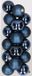 Kaemingk B.V. 16x stuks boules de Noël en plastique bleu foncé 4 cm
