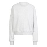 adidas dames Essentials Small Logo Feel Cozy Relaxed Fit Sweatshirt, light grey heather/white, XS