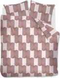 Vtwonen Check Mate dekbedovertrek - Lits-Jumeaux - 240x200/220 - Steenrood