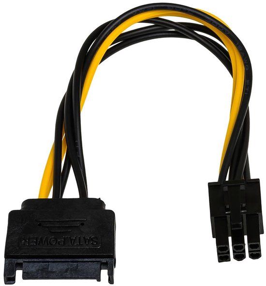 Akyga AK-CA-30 adapterkabel SATA naar PCI-E 6-polig 15cm