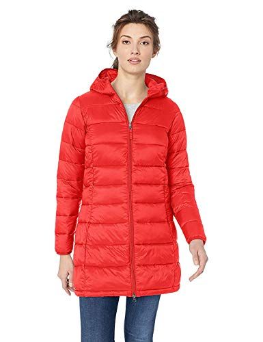 Amazon Essentials Lichtgewicht waterbestendige verpakte Puffer Coat Down Alternatief, Rood, XXL (UK 20-22)