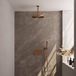 Brauer Copper Edition Thermostatische Regendoucheset Inbouw - Hoofddouche 30 cm - Met Drukknoppen - Handdouche Staaf - Doucheslang - Wandaansluitbocht