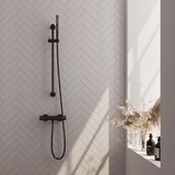 Brauer Black Carving Glijstangset met Thermostaatkraan