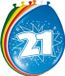 Folat Verjaardag Ballonnen - 21 Jaar - Versiering - 8 Stuks - Latex - Multi