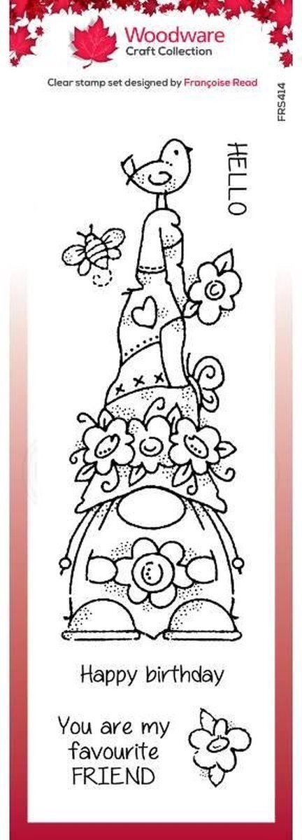 Woodware - Clear Stamp - 20x6,5 cm Floral Hat