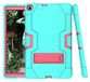 Samsung Tab A8 10,5 x200/x205 (2021) hoes met kickstand, duurzame zware schokdokkel -hybride -beschermhoes (Aqua+Rosened