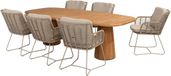 4 Seasons Outdoor Capri Fabrice dining tuinset 7-delig 240x110xH75 cm teak latte
