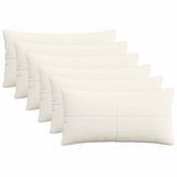 vidaXL - Kussensloop - 6 stuks - ALMELO - Crèmekleurig - 40 x 70 cm - corduroy