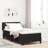Maison Exclusive - Boxspring avec matelas et tête de lit, noir, 90 x 200 cm, velours