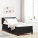 Maison Exclusive - Boxspring avec matelas et tête de lit, noir, 90 x 200 cm, velours