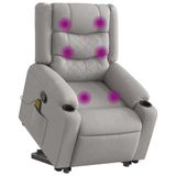 VidaXL Fauteuil releveur réglable tissu nuage gris