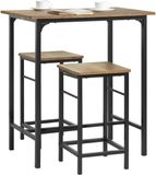 SoBuy Bartafel met 2 krukken/stoelen - Bruin