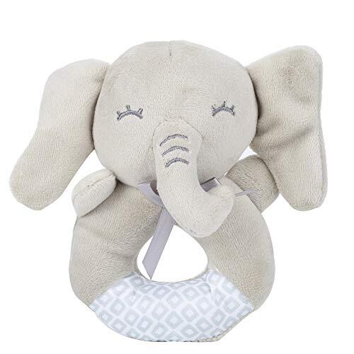 Cuque Juli Zomer Geschenken Verschillende Types Veilige Materialen Rammelaar Hand Bells Toy PP Katoen Rammelaar Hand Bell Pluche Speelgoed Kids 0-3 Jaar Oude Baby (Olifant)