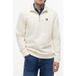 Tommy Hilfiger Regular Badge Quarter Zip Calico Wit Heren Trui XL