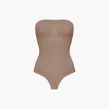 cfab - Strapless corrigerende bodysuit met strikjes - Caramel - 3XL