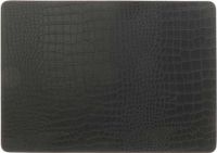 Unique Living Placemats Croco lederlook - 1x - 43 x 30 cm - Zwart - PVC