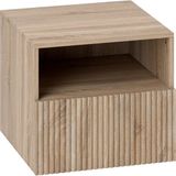 Homcom Nachtkastje - Spaanplaat, MDF - 40L x 39,5B x 35H cm - Natuurhout