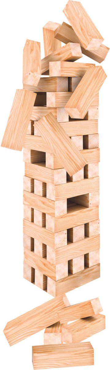 Outdoor Games Stapeltoren Evenwichtsspel Hout 51 cm - 60 Delig