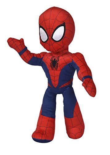 simba Spiderman 6315875791 Disney Marvel knuffeldier, 25 cm, met binnenkelet, scharnier voor verschillende posities